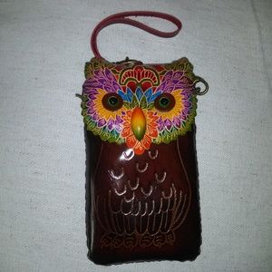 Genuine leather Owl Purse